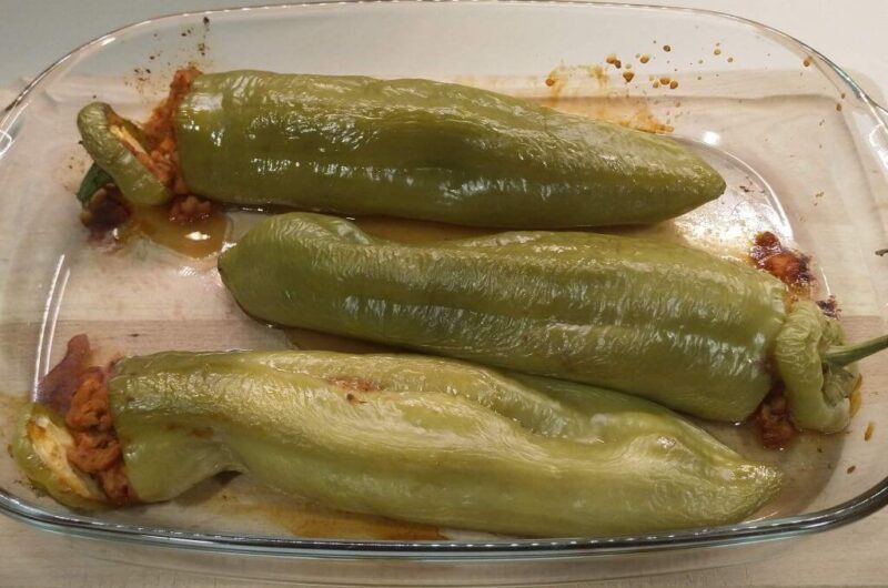 Pimientos rellenos con soja texturizada